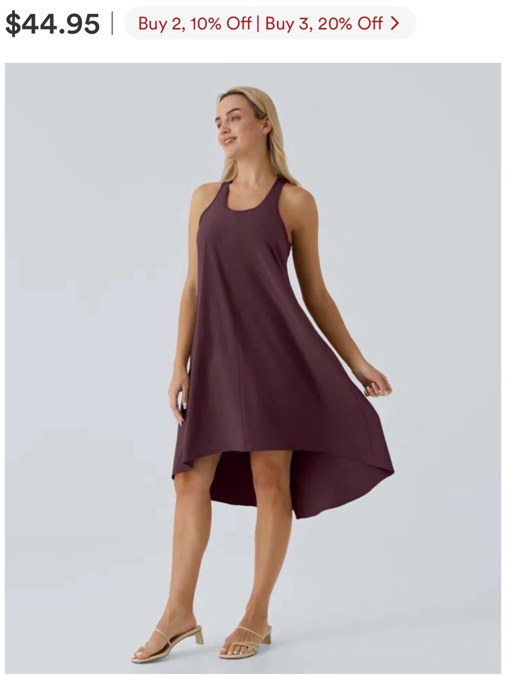 Halara Dress with built in bra and pockets